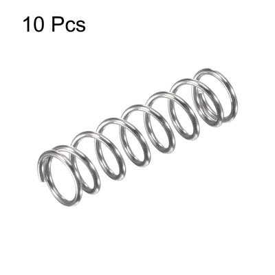 Harfington Uxcell 7mmx0.8mmx25mm 304 Stainless Steel Compression Spring 17.2N Load Capacity 10pcs