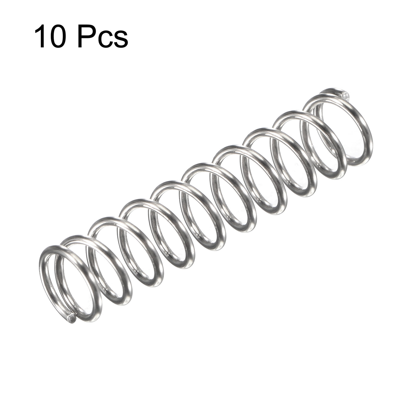 uxcell Uxcell 7mmx0.8mmx30mm 304 Stainless Steel Compression Spring 17.2N Load Capacity 10pcs