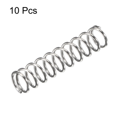 Harfington Uxcell 7mmx0.8mmx30mm 304 Stainless Steel Compression Spring 17.2N Load Capacity 10pcs