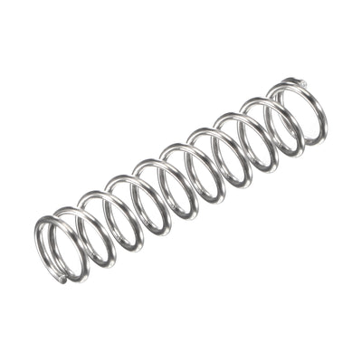 Harfington Uxcell 7mmx0.8mmx30mm 304 Stainless Steel Compression Spring 17.2N Load Capacity 30pcs