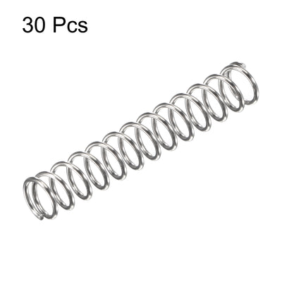 Harfington Uxcell 7mmx0.8mmx35mm 304 Stainless Steel Compression Spring 17.2N Load Capacity 30pcs