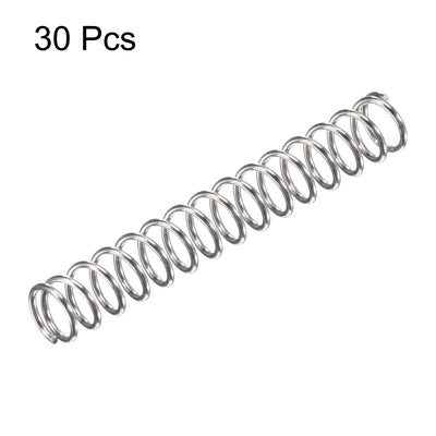 Harfington Uxcell 7mmx0.8mmx45mm 304 Stainless Steel Compression Spring 17.2N Load Capacity 30pcs