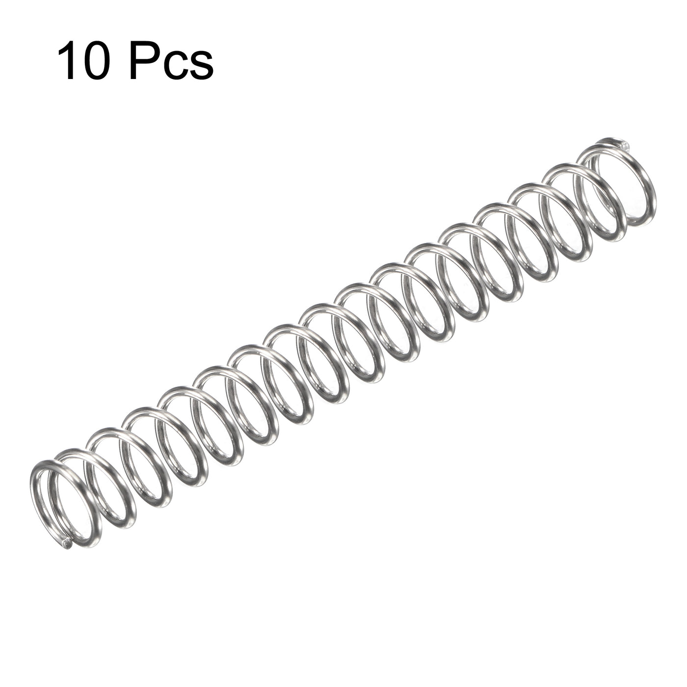 uxcell Uxcell 7mmx0.8mmx50mm 304 Stainless Steel Compression Spring 17.2N Load Capacity 10pcs
