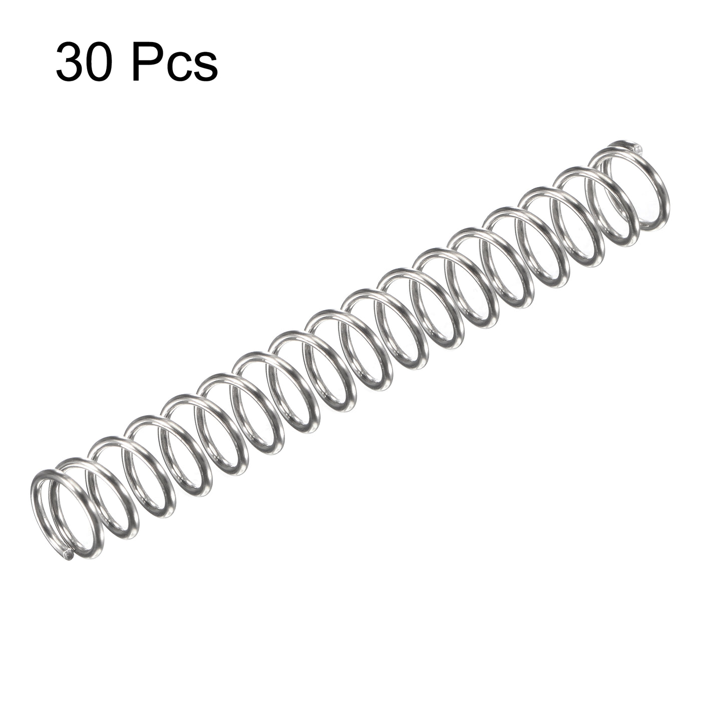 uxcell Uxcell 7mmx0.8mmx50mm 304 Stainless Steel Compression Spring 17.2N Load Capacity 30pcs
