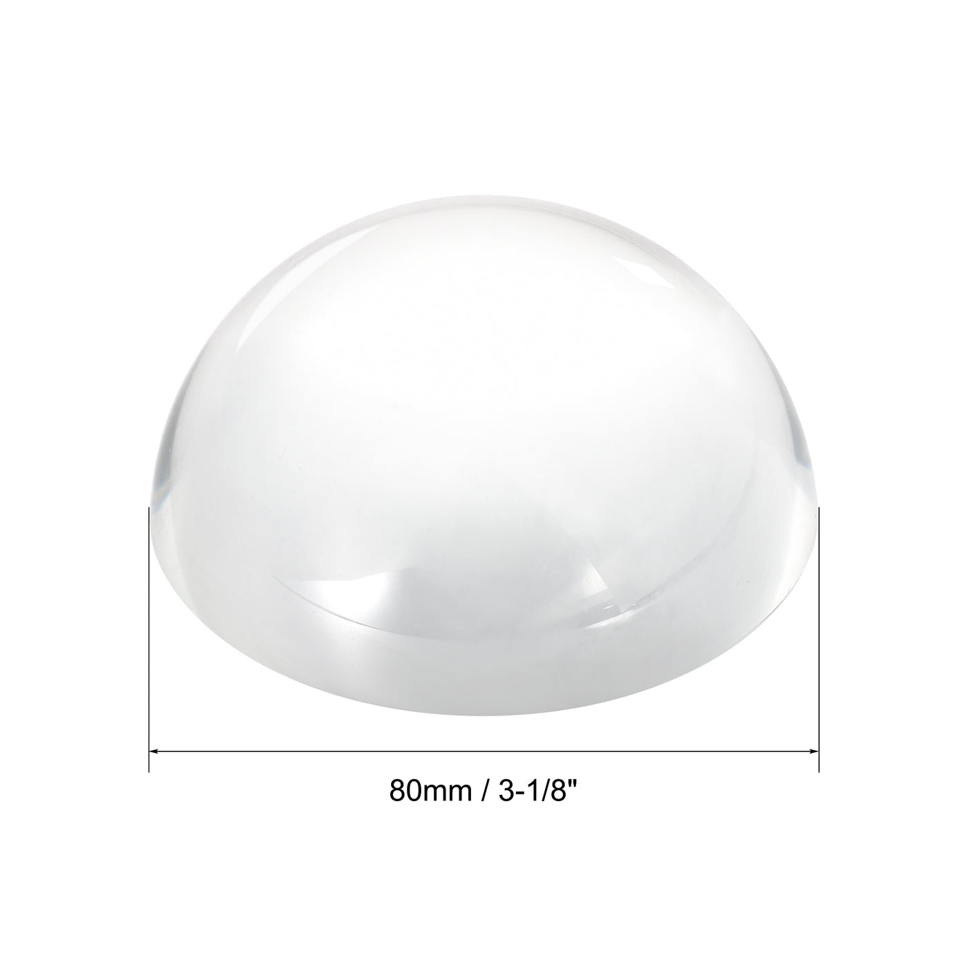 Uxcell Uxcell 3-1/2" Dome Magnifier 6X Acrylic Half Ball Reading Magnifying Glass with Polishing Pouch