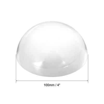 Harfington Uxcell 4" Dome Magnifier 5X Acrylic Half Ball Reading Magnifying Glass with Polishing Pouch