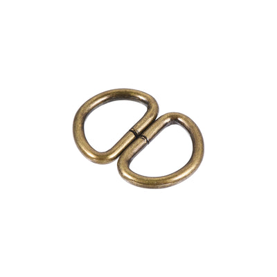 Harfington Uxcell Metal D Ring 0.39"(10mm) D-Rings Buckle for Hardware Bags Belts Craft DIY Accessories Bronze Tone 100pcs