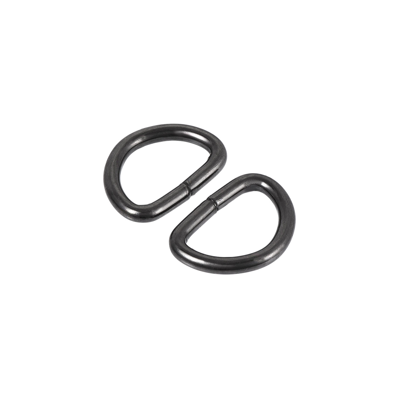 uxcell Uxcell Metal D Ring 0.39"(10mm) D-Rings Buckle for Hardware Bags Belts Craft DIY Accessories Black 100pcs