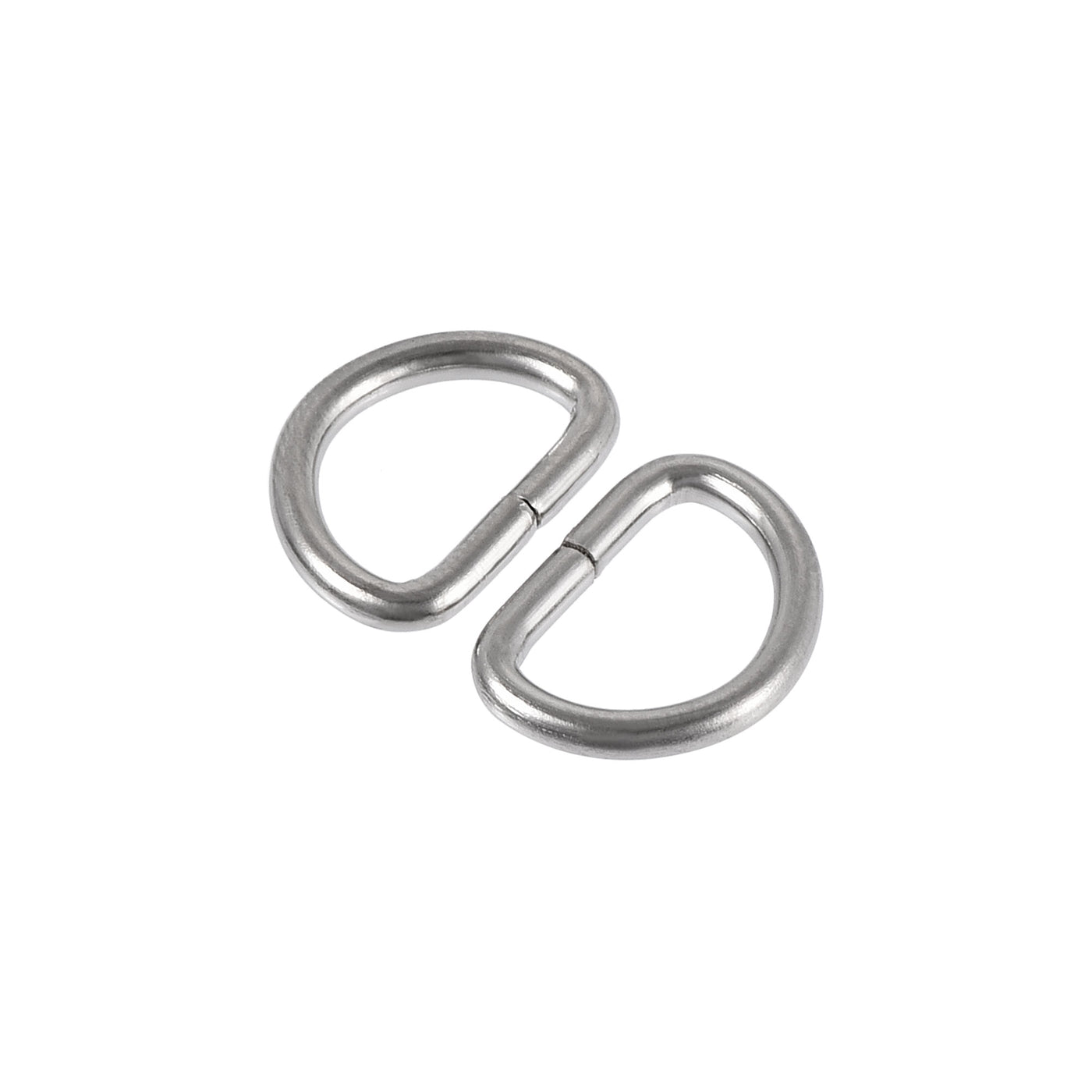uxcell Uxcell Metal D Ring 0.39"(10mm) D-Rings Buckle for Hardware Bags Belts Craft DIY Accessories Silver Tone 100pcs