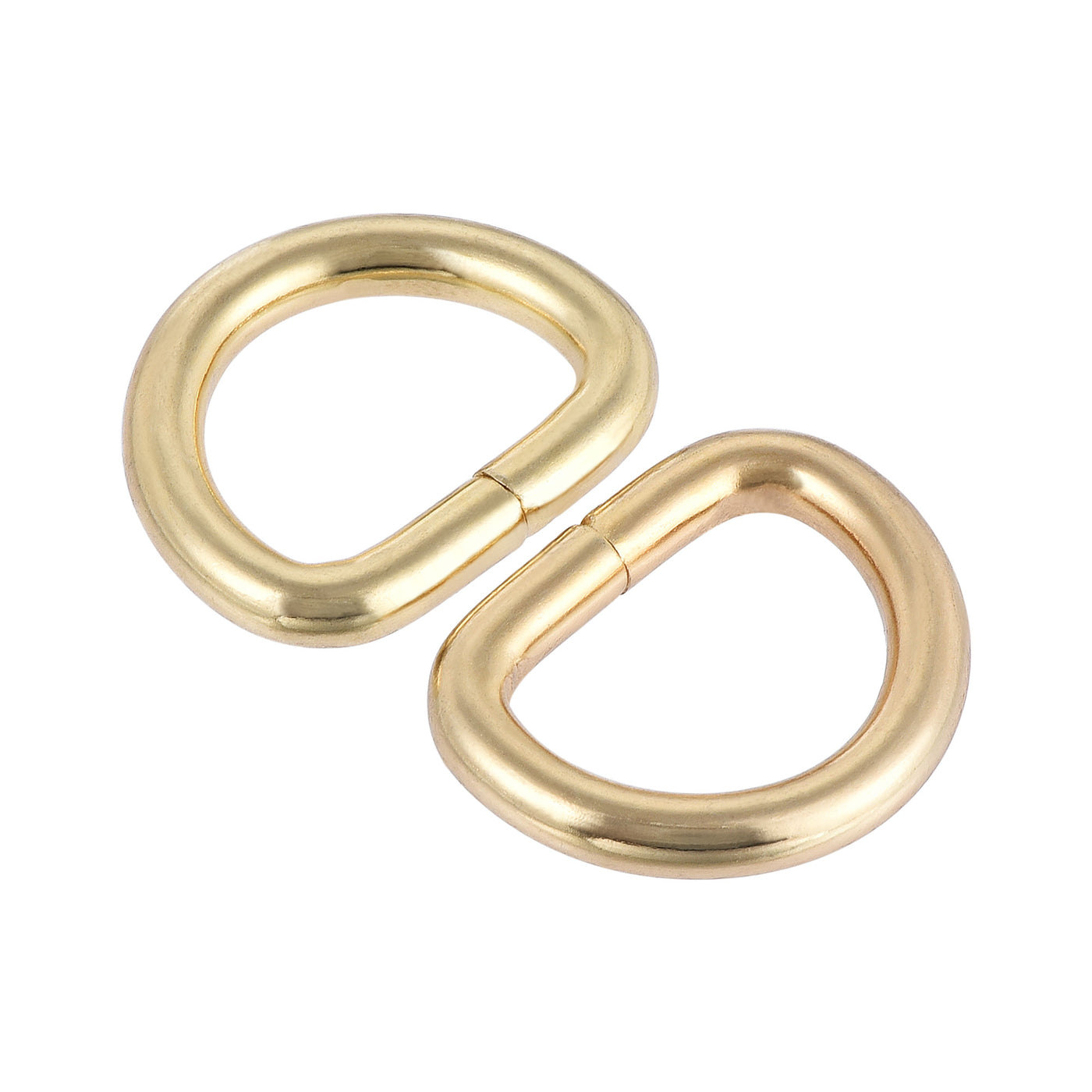 uxcell Uxcell Metal D Ring 0.63"(16mm) D-Rings Buckle for Hardware Bags Belts Craft DIY Accessories Gold Tone 100pcs