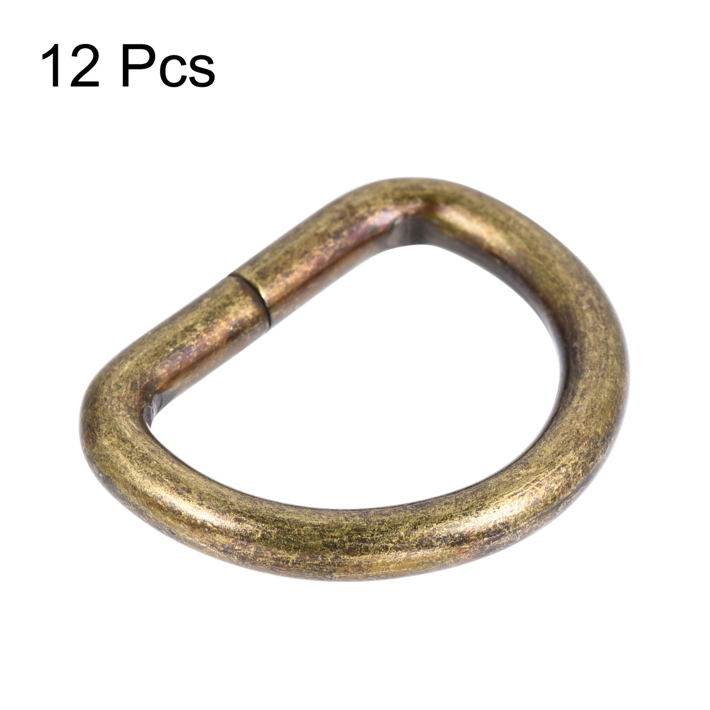 uxcell Uxcell Metal D Ring 0.98"(25mm) D-Rings Buckle for Hardware Bags Belts Craft DIY Accessories Bronze Tone 12pcs