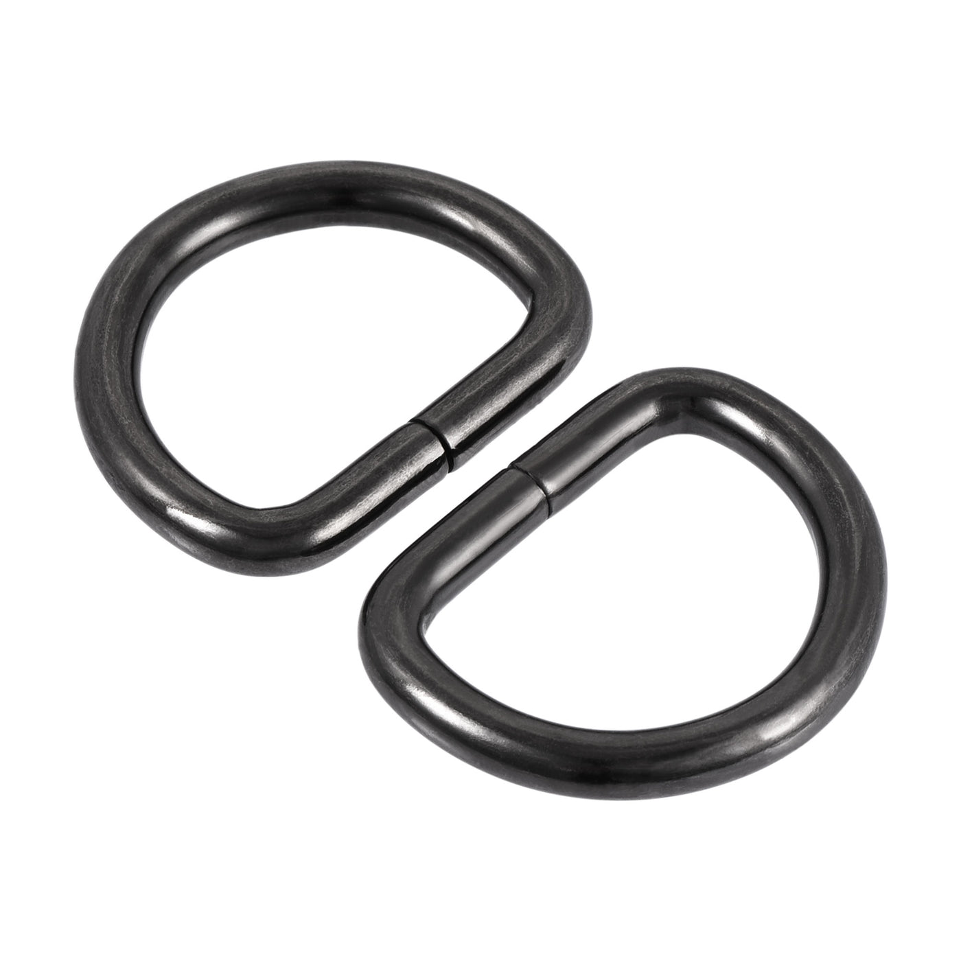 uxcell Uxcell Metal D Ring 0.98"(25mm) D-Rings Buckle for Hardware Bags Belts Craft DIY Accessories Black 20pcs