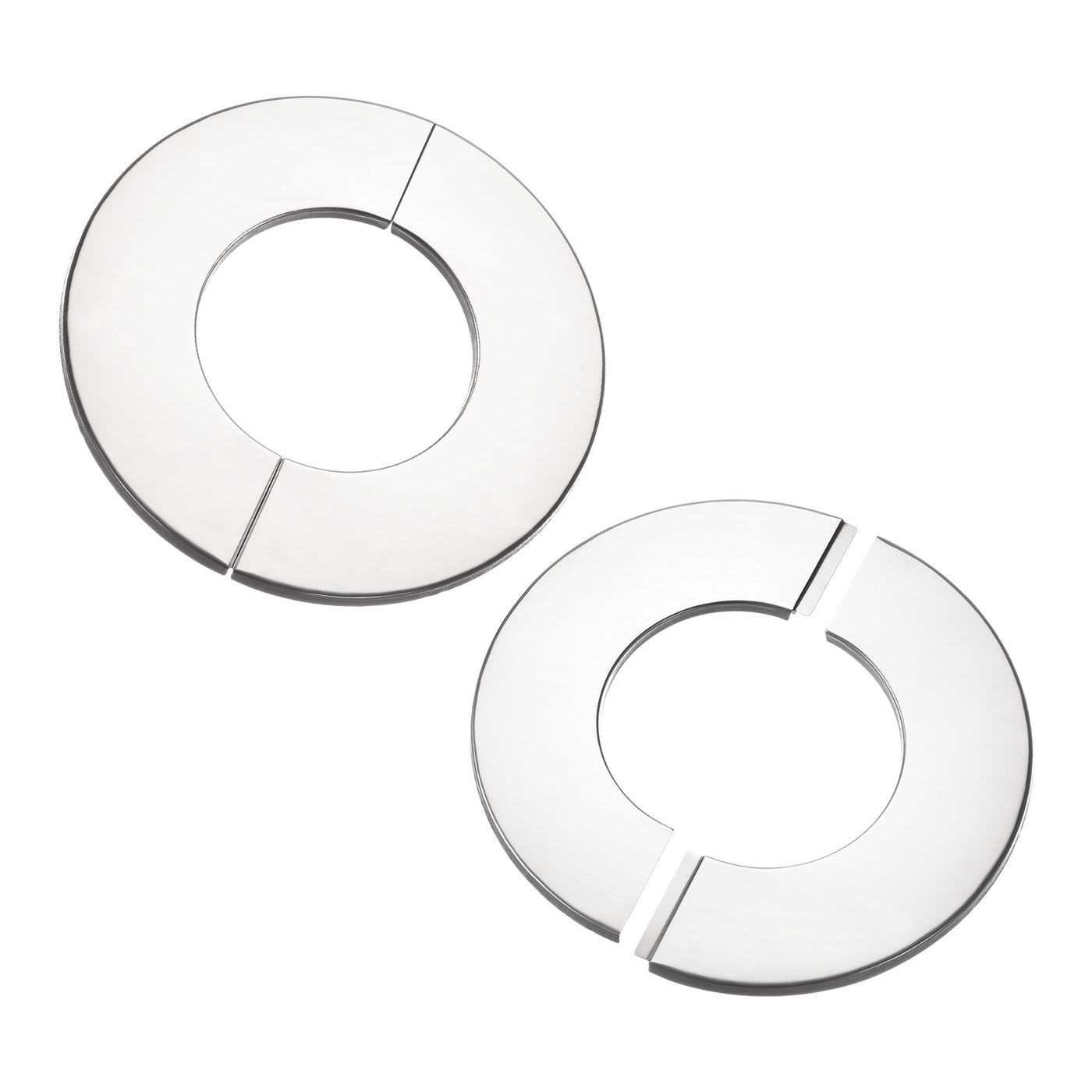 uxcell Uxcell Wall Split Flange, Stainless Steel Round Escutcheon Plate for 60mm Diameter Pipe 2Pcs
