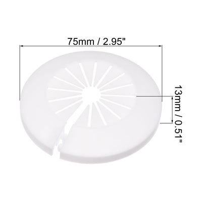 Harfington Uxcell Pipe Cover Decoration, 15mm-40mm PP Water Pipe Drain Line Escutcheon White 12pcs