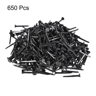 Harfington Uxcell Metal Nails Tacks 3/4"(19mm) for Shoes Boots Leather Heels Soles Replacement Black 650pcs