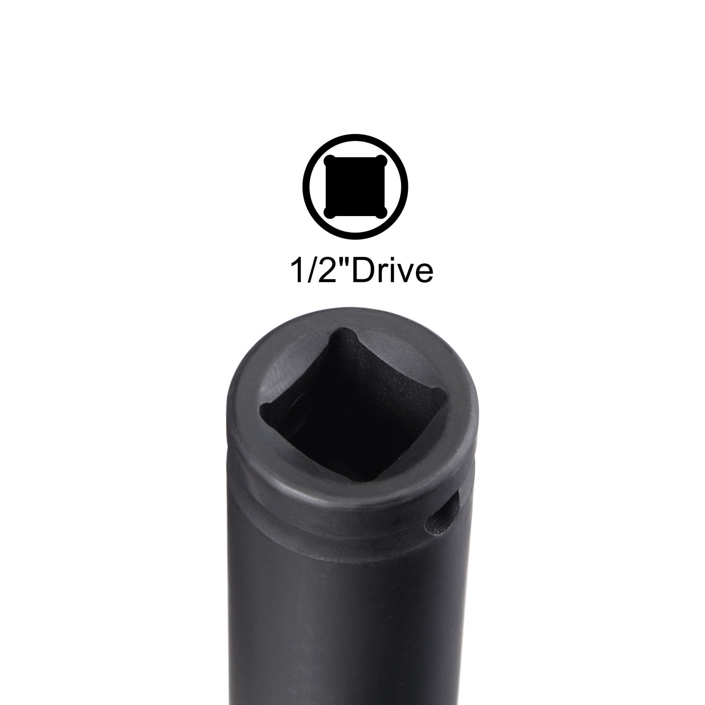uxcell Uxcell 1/2-Inch Drive 15mm 12-Point Deep Impact Socket, CR-MO Steel 78mm Length, Metric