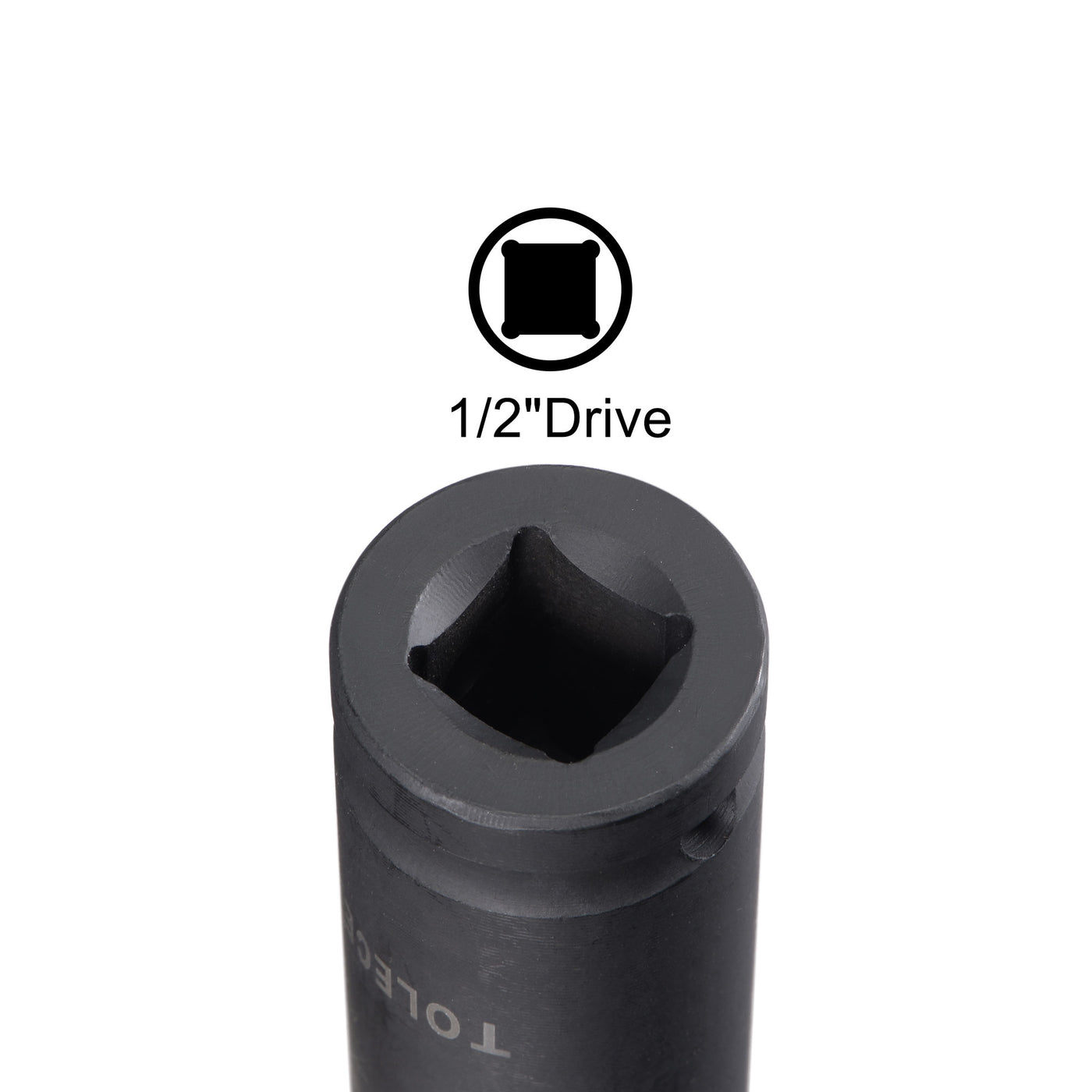 uxcell Uxcell 1/2-Inch Drive 18mm 12-Point Deep Impact Socket, CR-MO Steel 78mm Length, Metric