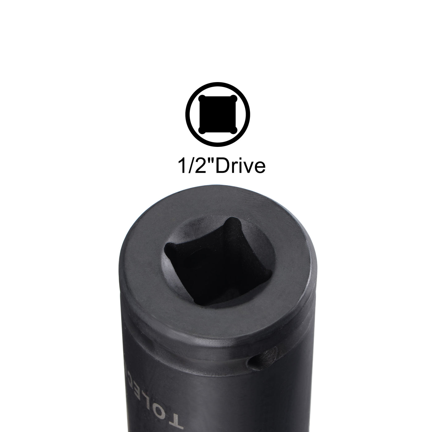uxcell Uxcell 1/2-Inch Drive 22mm 12-Point Deep Impact Socket, CR-MO Steel 78mm Length, Metric