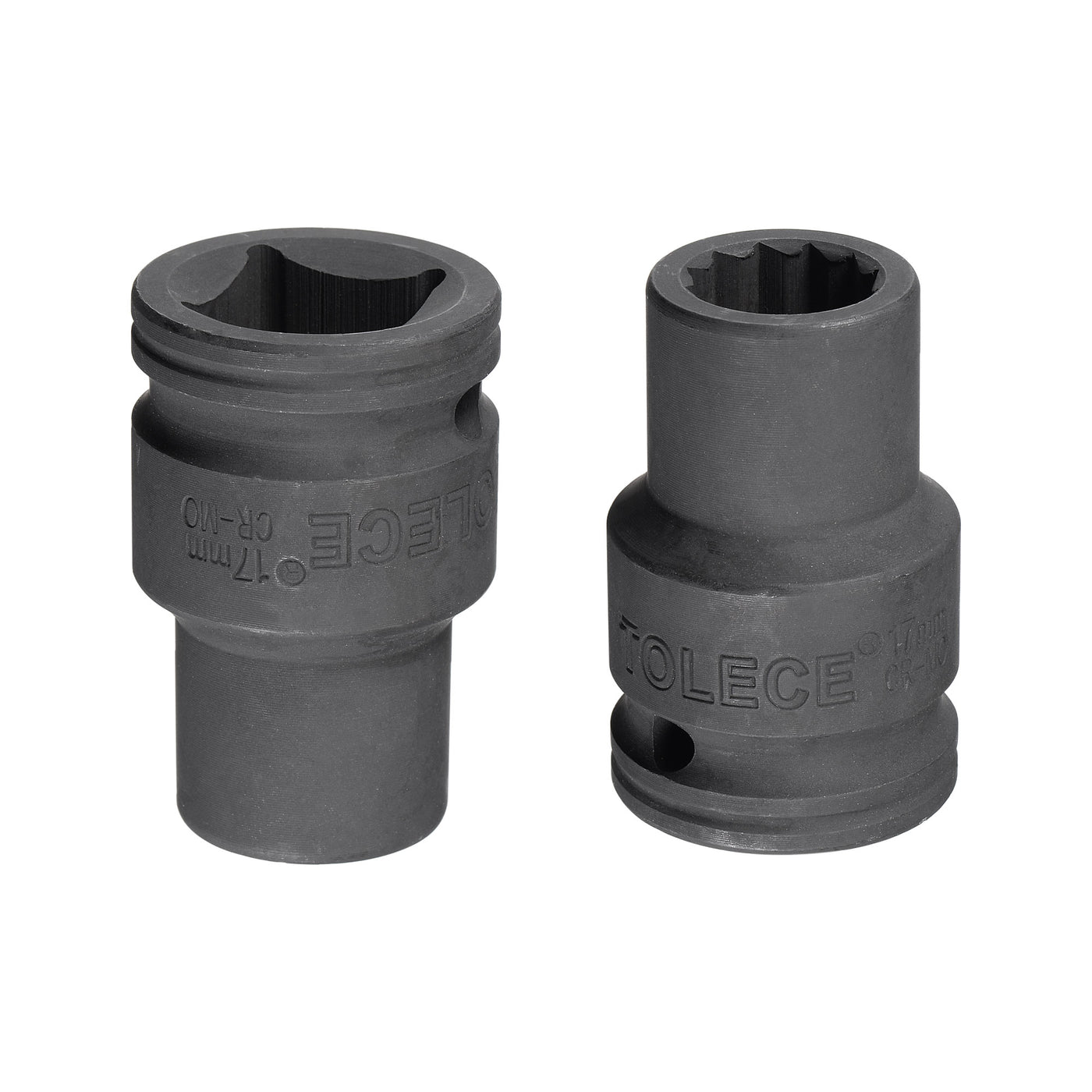 uxcell Uxcell 3/4" Drive 17mm 12-Point Impact Socket, CR-MO Steel 56mm Length, Standard Metric