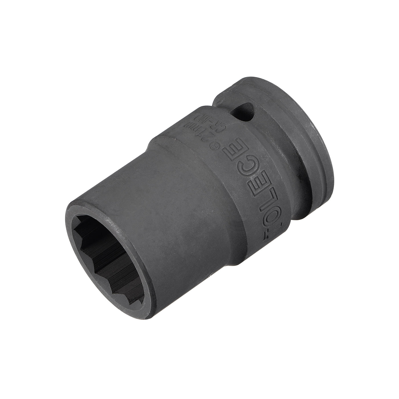 uxcell Uxcell 3/4" Drive 21mm 12-Point Impact Socket, CR-MO Steel 56mm Length, Standard Metric