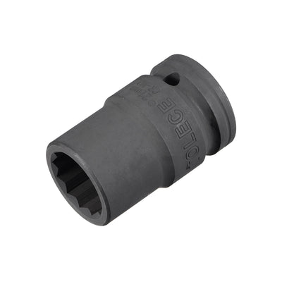 Harfington Uxcell 3/4" Drive 21mm 12-Point Impact Socket, CR-MO Steel 56mm Length, Standard Metric