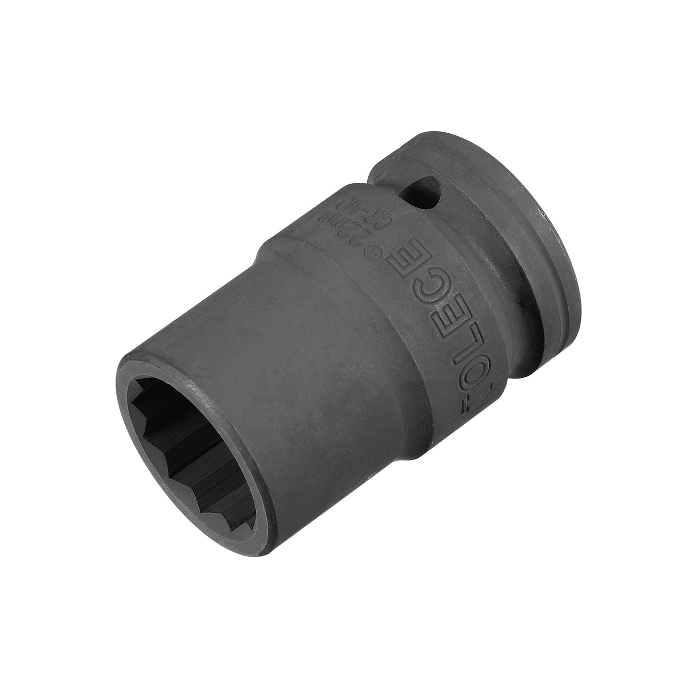 uxcell Uxcell 3/4" Drive 22mm 12-Point Impact Socket, CR-MO Steel 56mm Length, Standard Metric