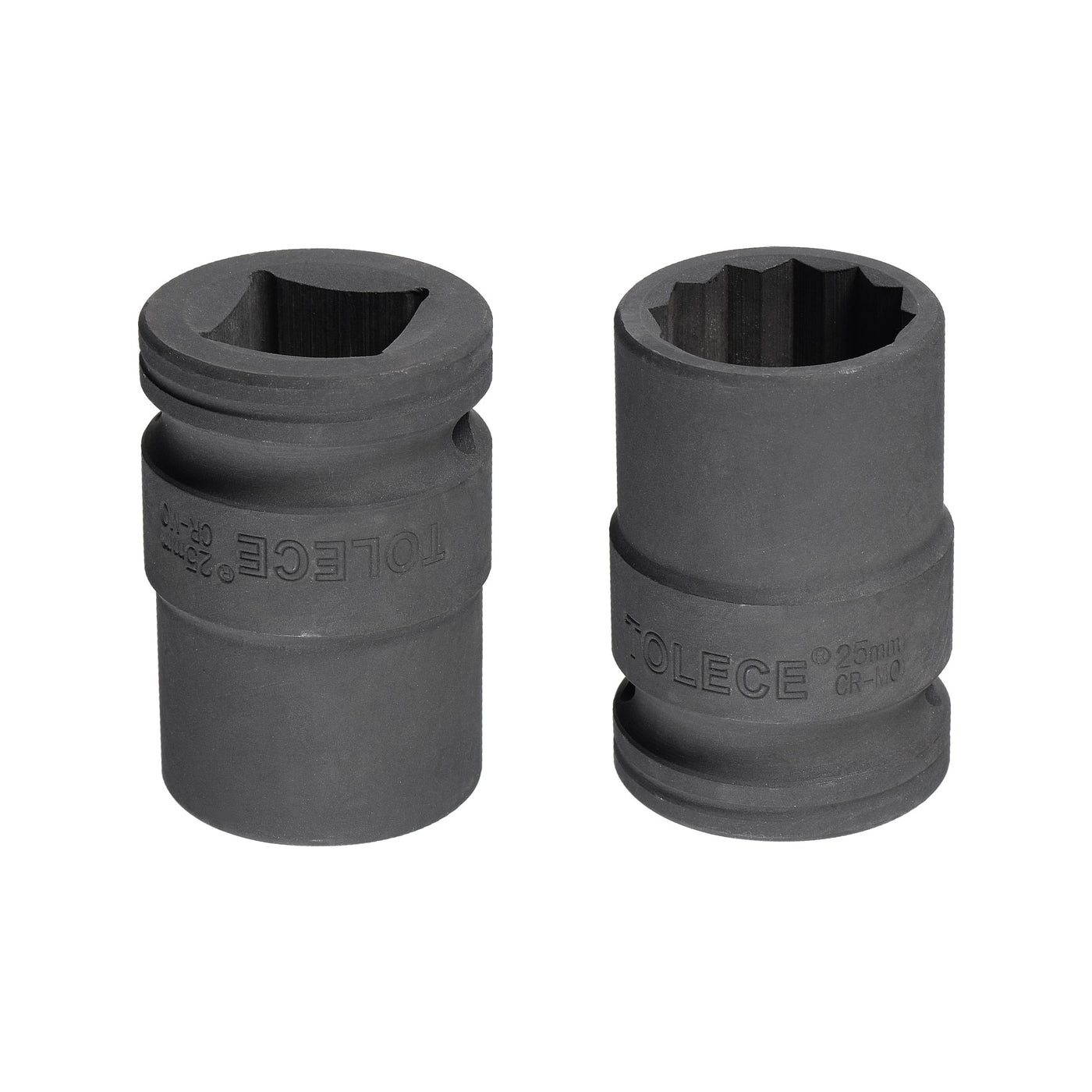 uxcell Uxcell 3/4" Drive 25mm 12-Point Impact Socket, CR-MO Steel 56mm Length, Standard Metric