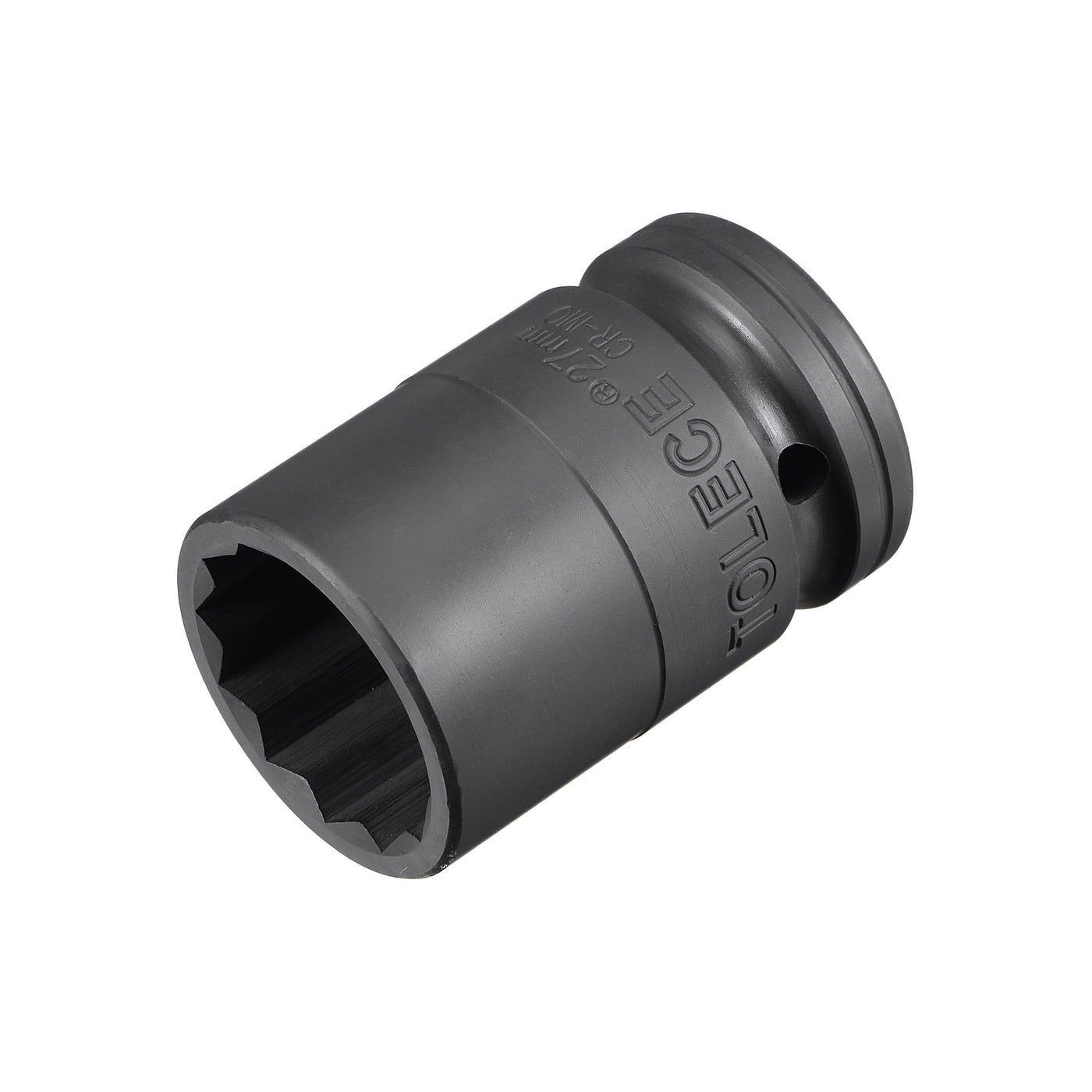 uxcell Uxcell 3/4" Drive 27mm 12-Point Impact Socket, CR-MO Steel 56mm Length, Standard Metric