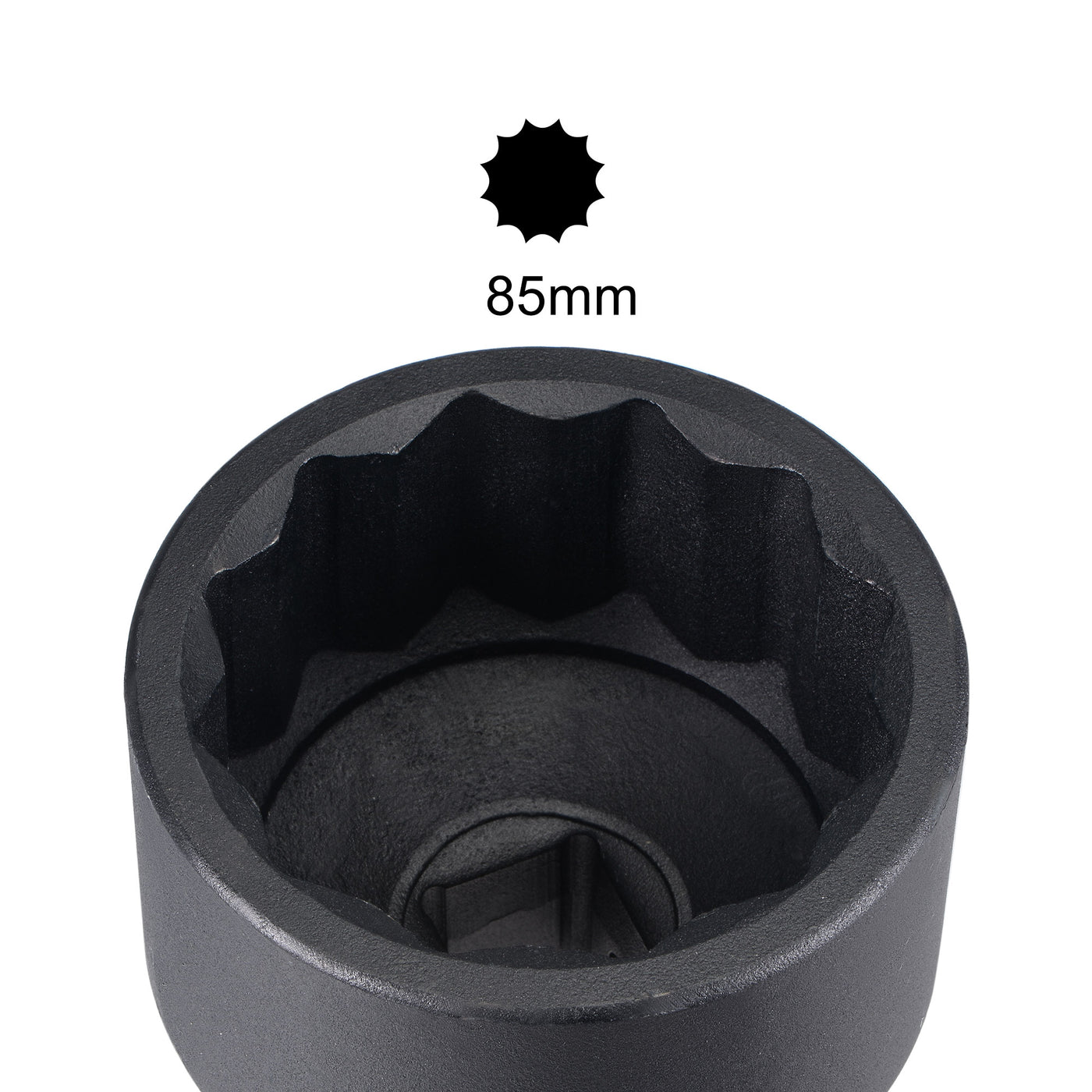 uxcell Uxcell 1-Inch Drive 85mm 12-Point Impact Socket, CR-MO Steel 102mm Length, Standard Metric Sizes
