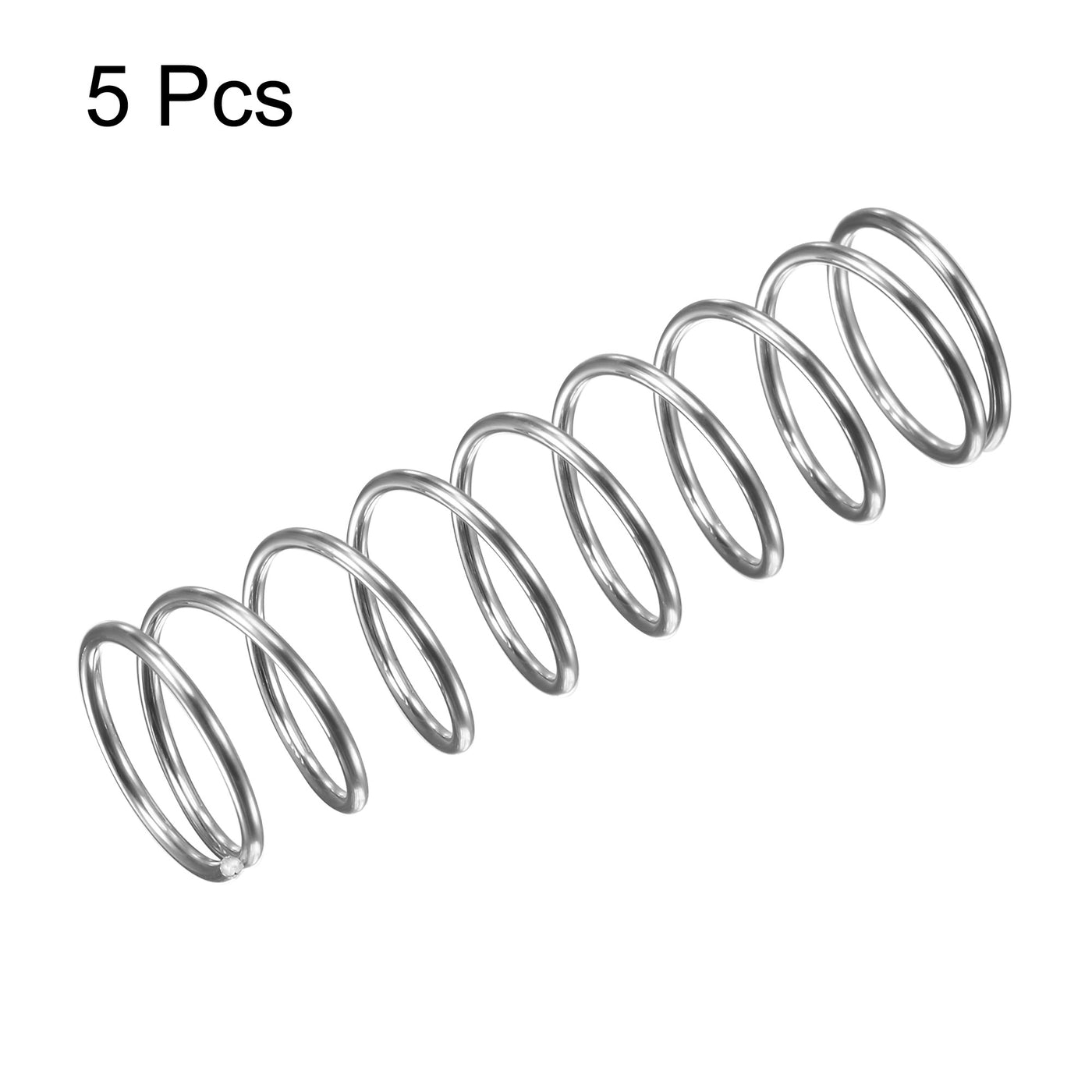 uxcell Uxcell 15mmx1.2mmx50mm 304 Stainless Steel Compression Spring 15.7N Load Capacity 5pcs