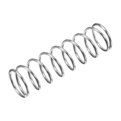Harfington Uxcell 15mmx1.2mmx50mm 304 Stainless Steel Compression Spring 15.7N Load Capacity 5pcs