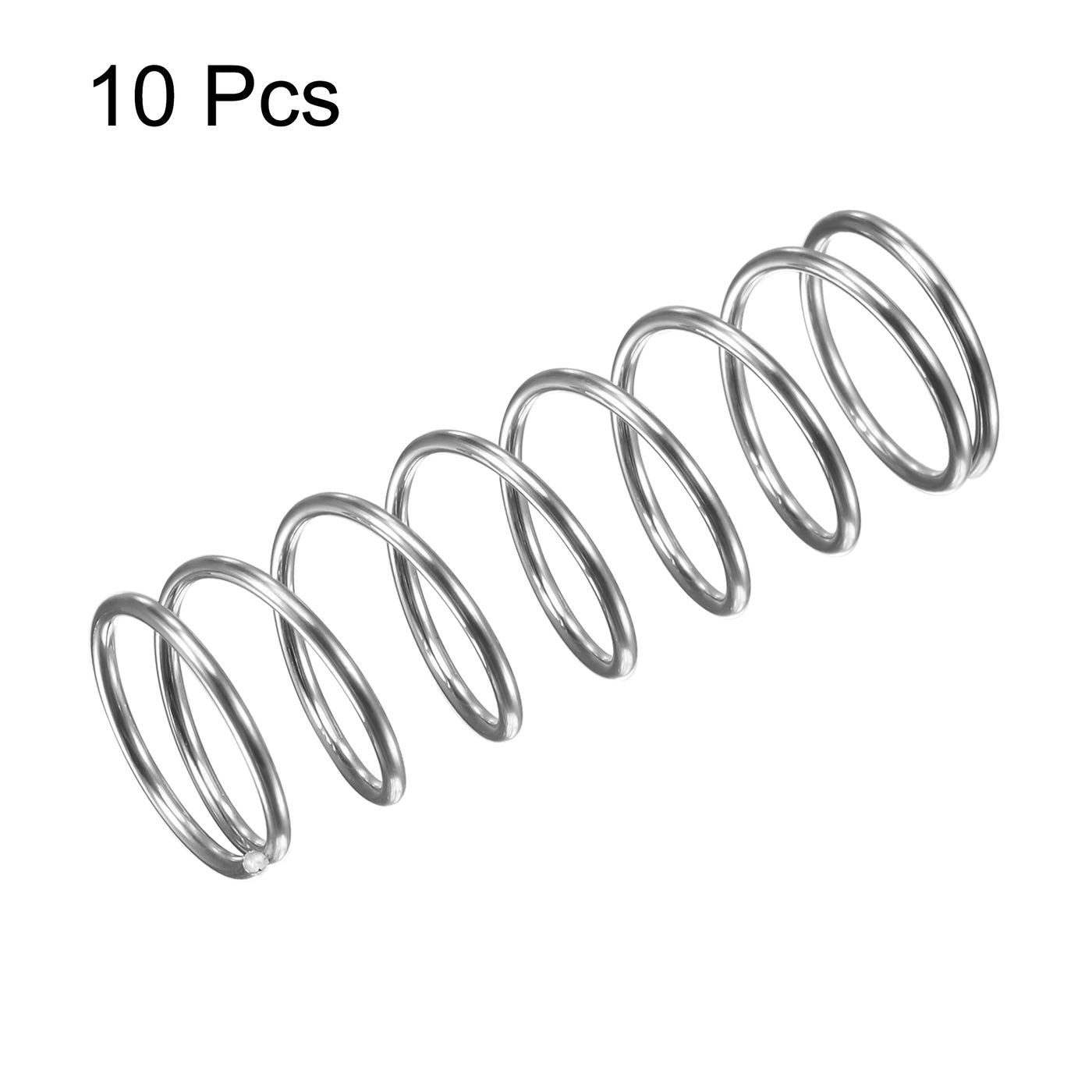 uxcell Uxcell 15mmx1.2mmx45mm 304 Stainless Steel Compression Spring 15.7N Load Capacity 10pcs