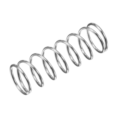 Harfington Uxcell 15mmx1.2mmx45mm 304 Stainless Steel Compression Spring 15.7N Load Capacity 10pcs