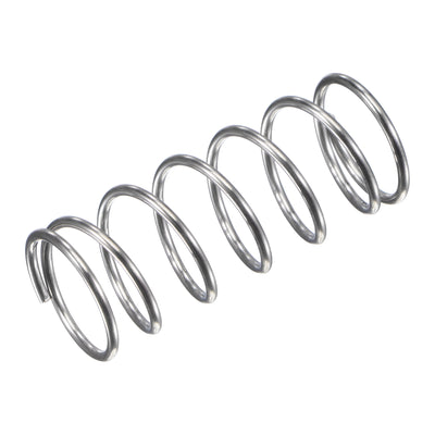 Harfington Uxcell 15mmx1.2mmx40mm 304 Stainless Steel Compression Spring 15.7N Load Capacity 5pcs