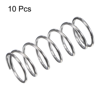Harfington Uxcell 15mmx1.2mmx40mm 304 Stainless Steel Compression Spring 15.7N Load Capacity 10pcs