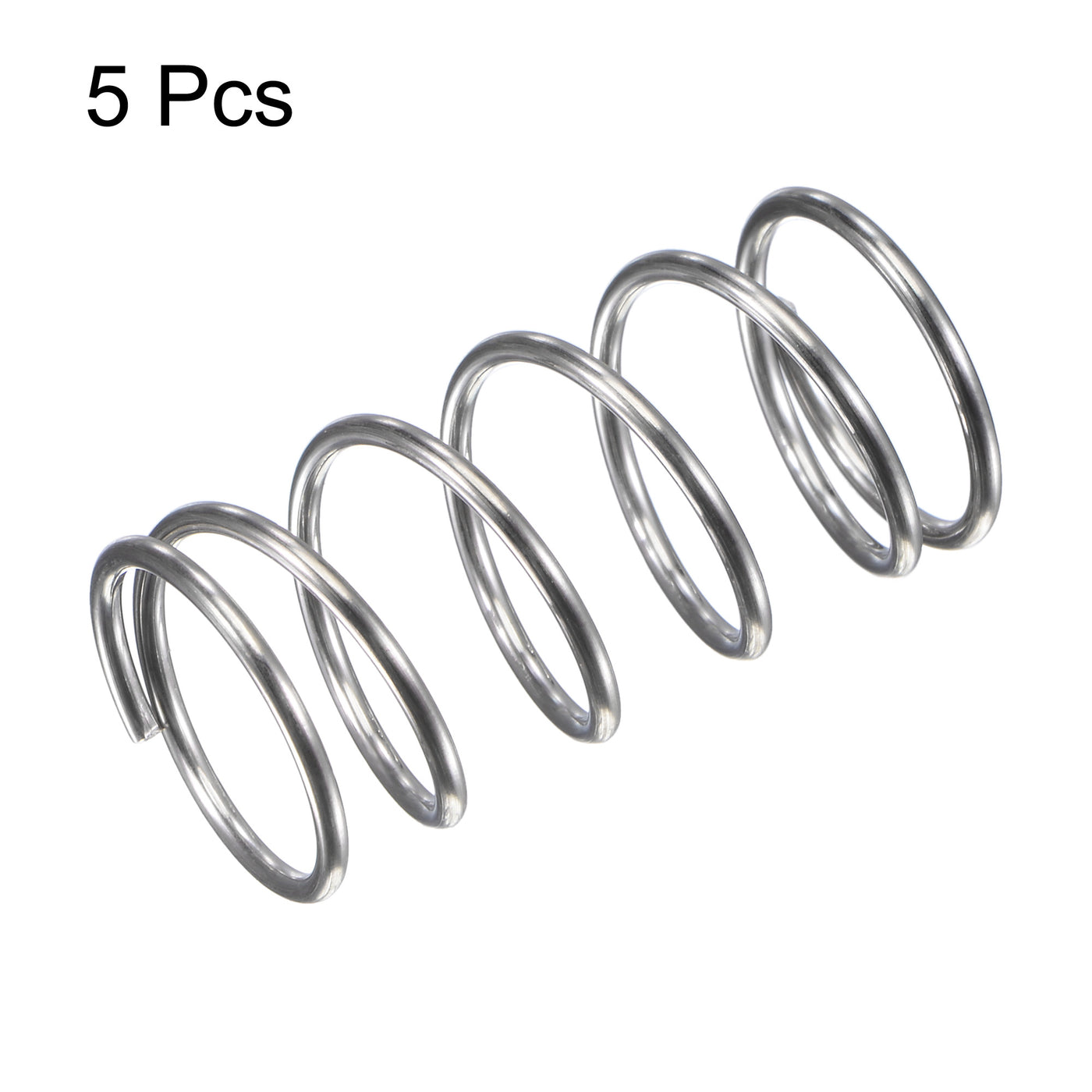 uxcell Uxcell 15mmx1.2mmx30mm 304 Stainless Steel Compression Spring 15.7N Load Capacity 5pcs