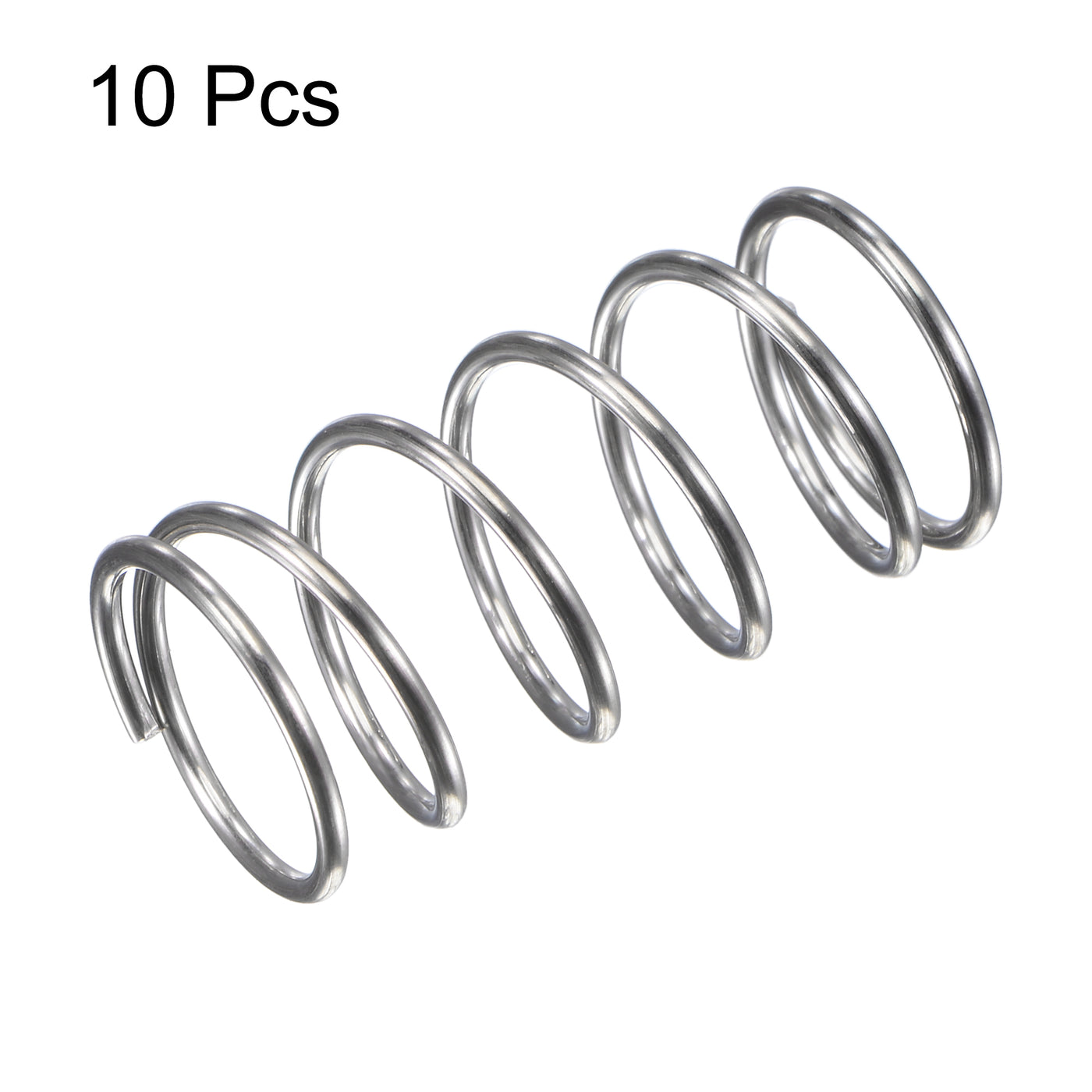 uxcell Uxcell 15mmx1.2mmx30mm 304 Stainless Steel Compression Spring 15.7N Load Capacity 10pcs