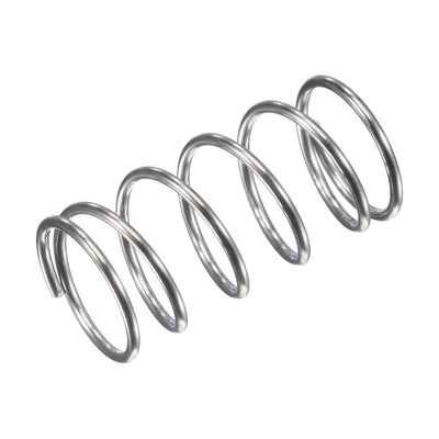 Harfington Uxcell 15mmx1.2mmx30mm 304 Stainless Steel Compression Spring 15.7N Load Capacity 10pcs