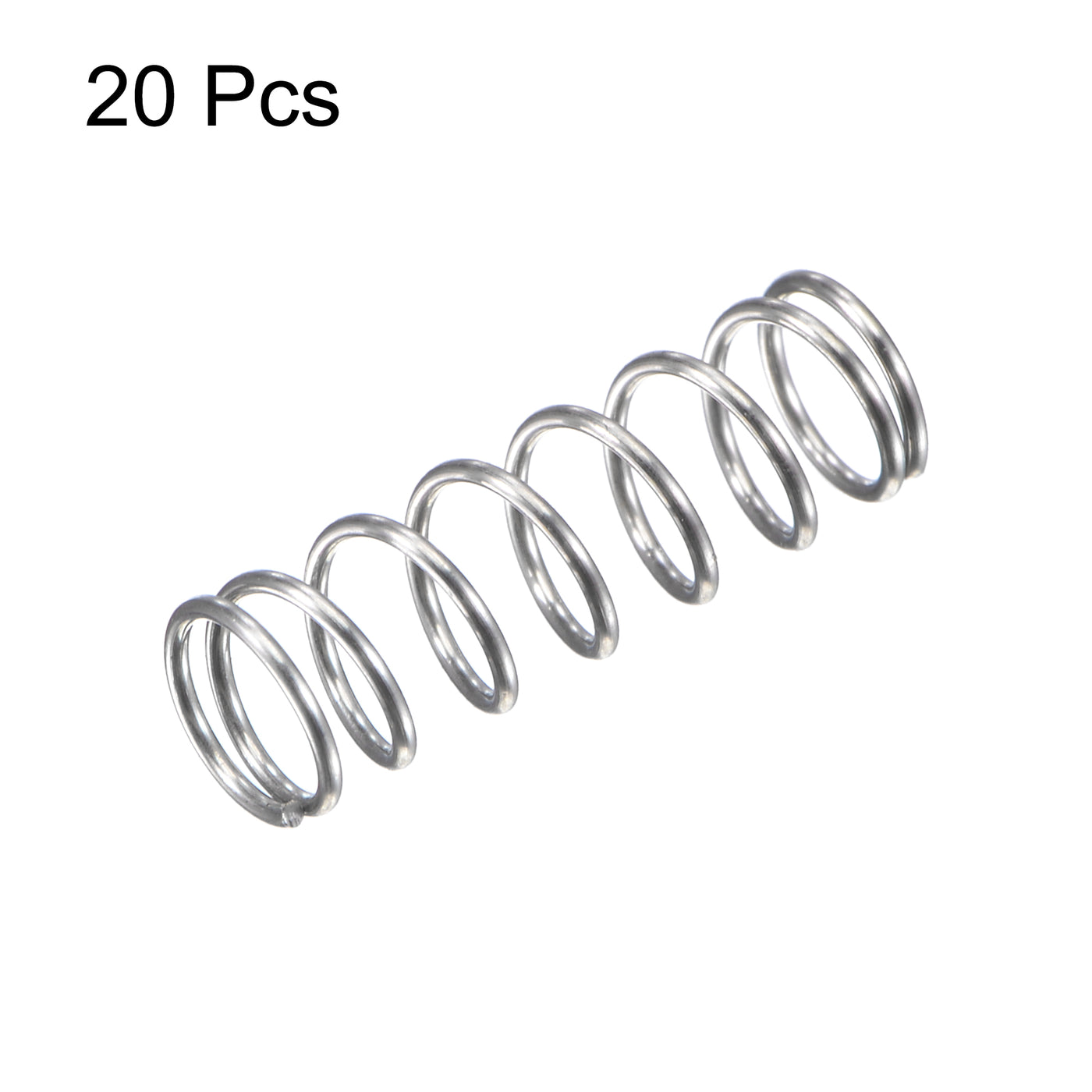 uxcell Uxcell 5mmx0.5mmx15mm 304 Stainless Steel Compression Spring 5.9N Load Capacity 20pcs