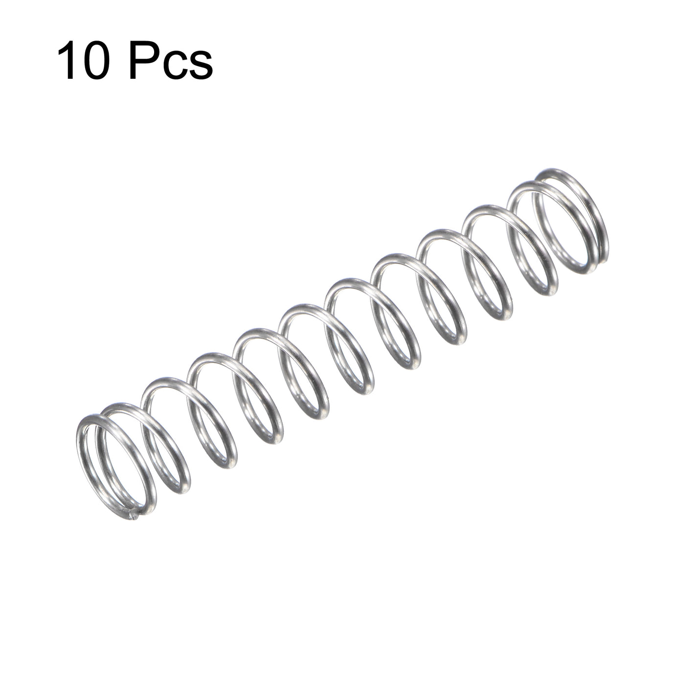 uxcell Uxcell 5mmx0.5mmx25mm 304 Stainless Steel Compression Spring 5.9N Load Capacity 10pcs