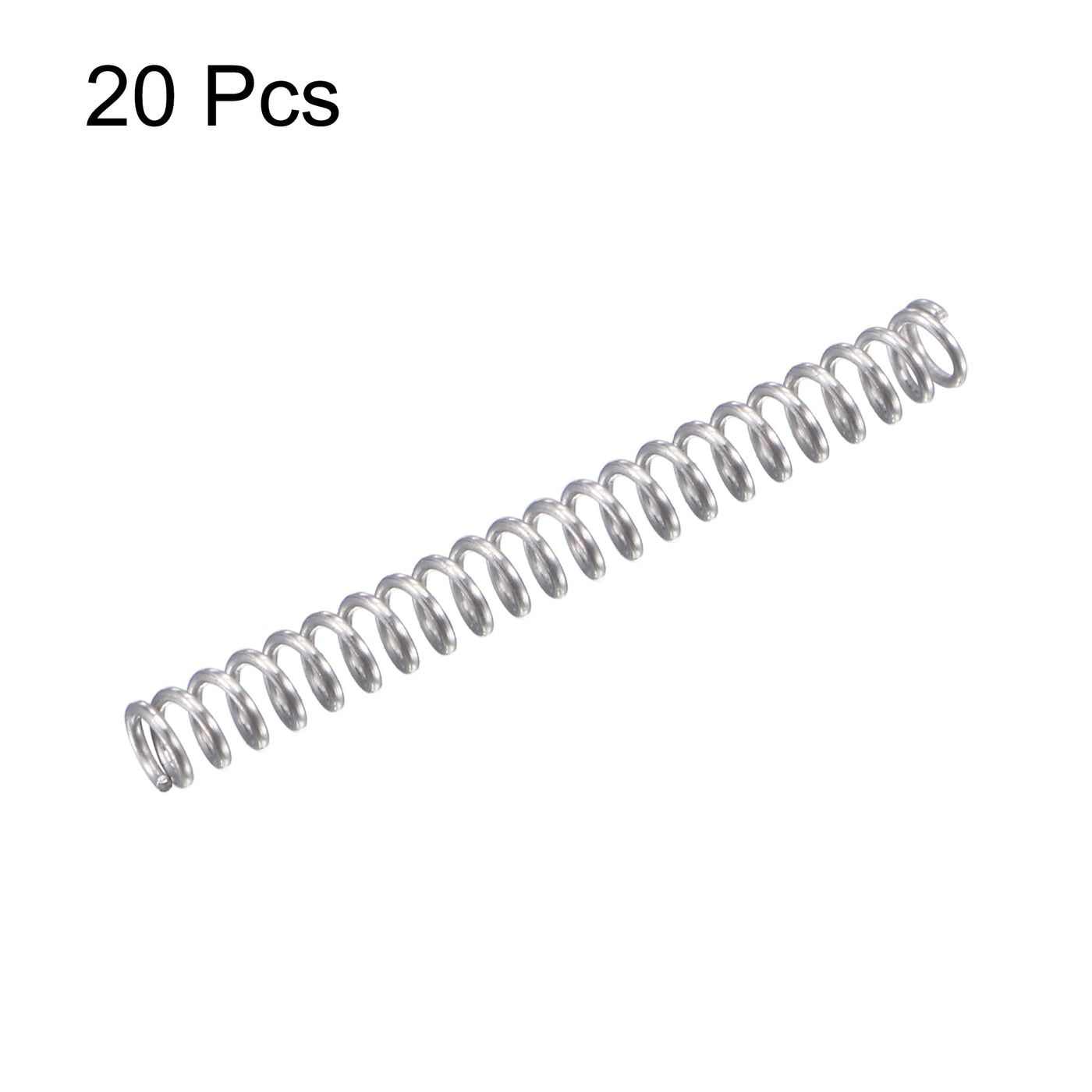 uxcell Uxcell 2mmx0.3mmx15mm 304 Stainless Steel Compression Spring 3.9N Load Capacity 20pcs