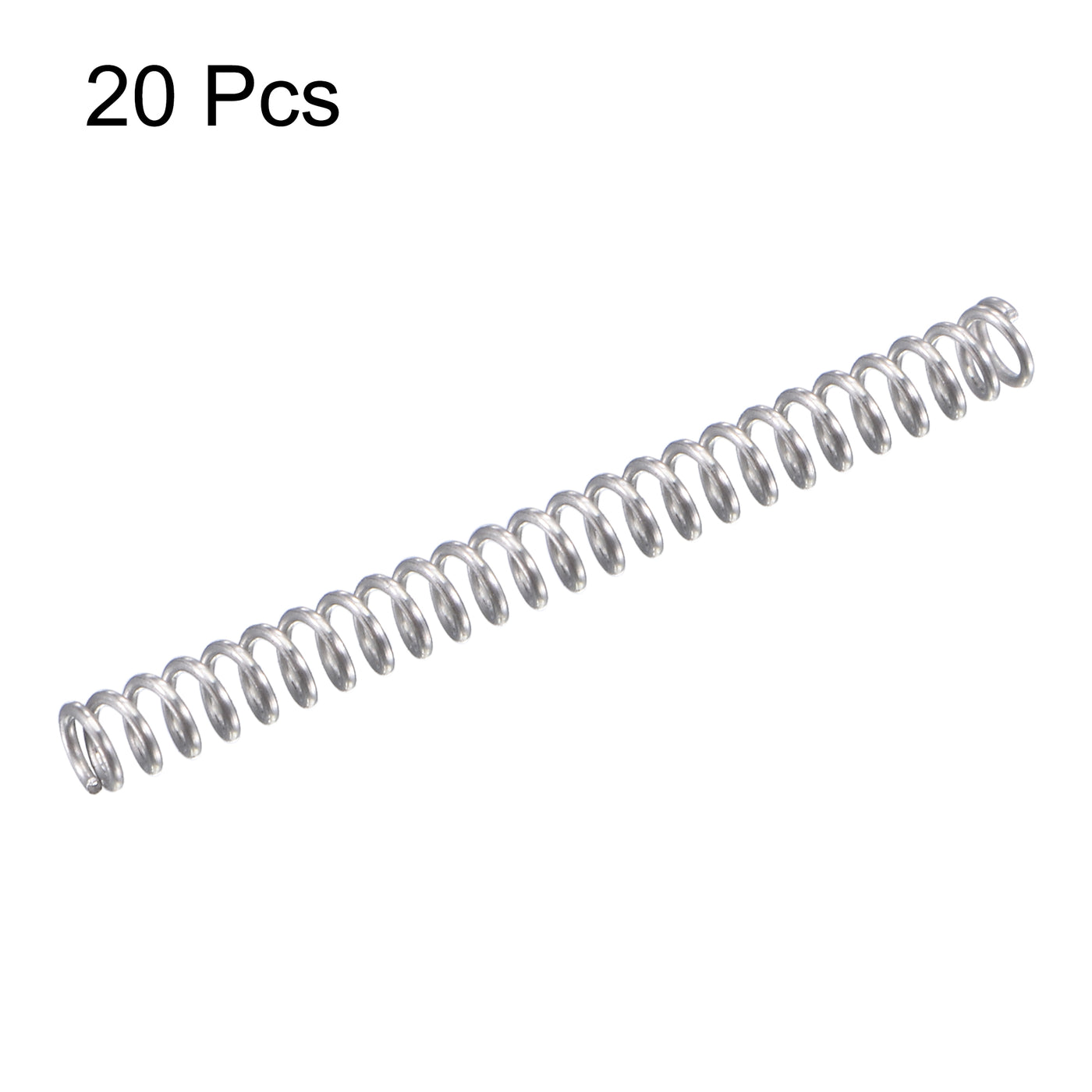 uxcell Uxcell 2mmx0.3mmx20mm 304 Stainless Steel Compression Spring 3.9N Load Capacity 20pcs