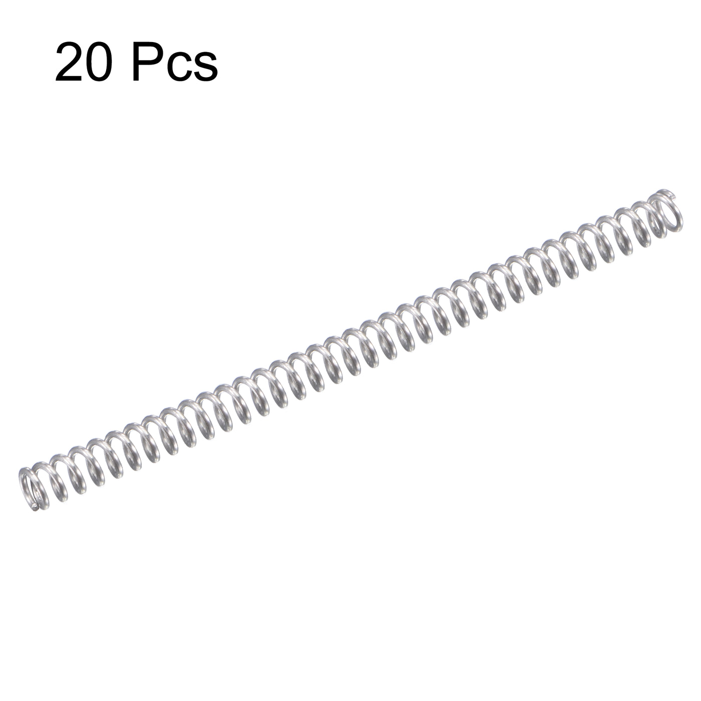 uxcell Uxcell 2mmx0.3mmx30mm 304 Stainless Steel Compression Spring 3.9N Load Capacity 20pcs