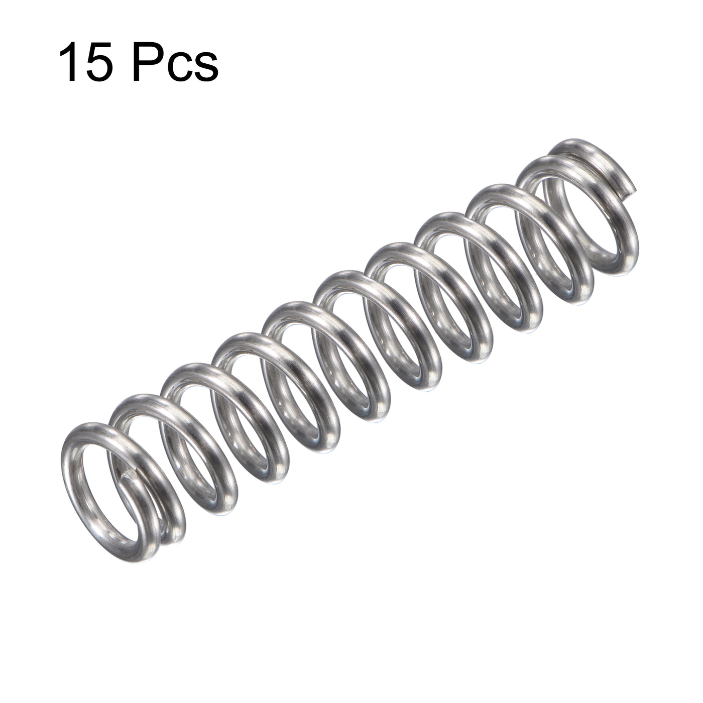 uxcell Uxcell 8mmx1.2mmx35mm 304 Stainless Steel Compression Spring 61.8N Load Capacity 15pcs