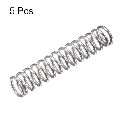 Harfington Uxcell 8mmx1mmx40mm 304 Stainless Steel Compression Spring 31.4N Load Capacity 5pcs
