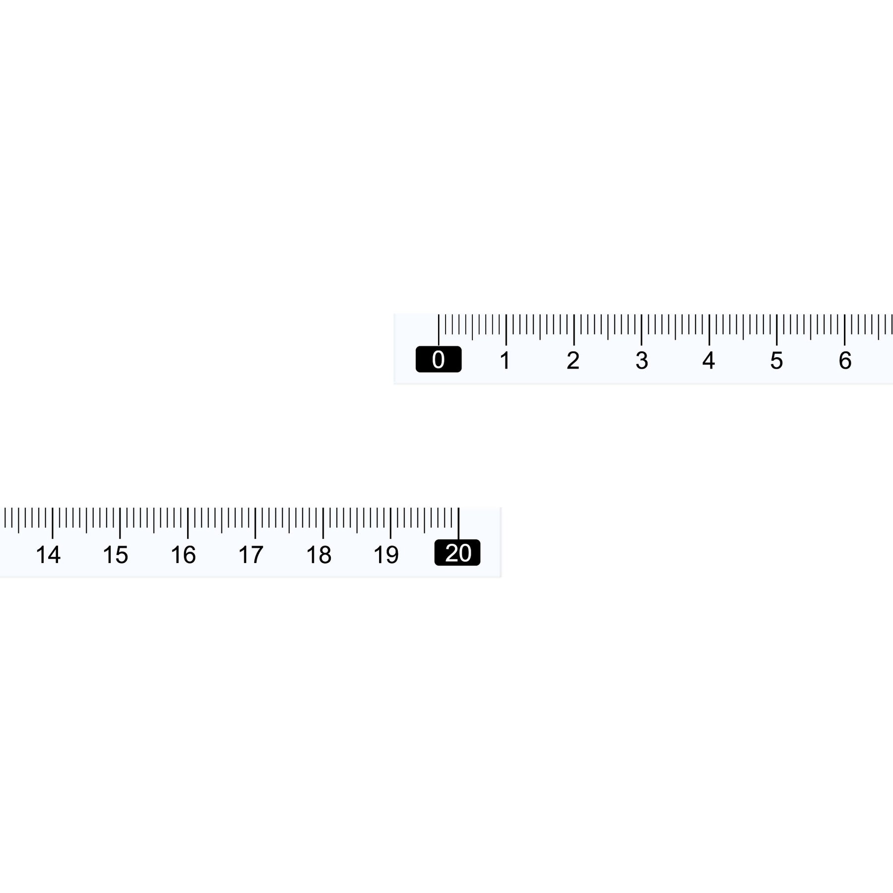 Uxcell 10Pcs Adhesive Tape Measure 20cm Left to Right Sticky Workbench ...
