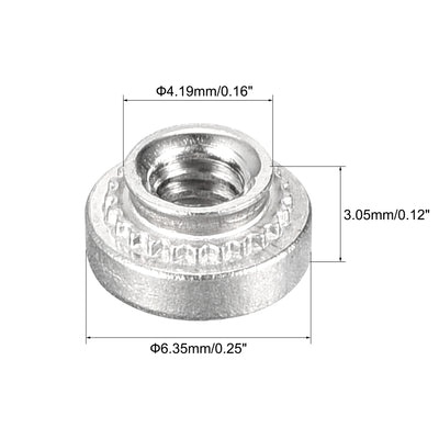 Harfington Uxcell Self -Clinching Nuts,#4-40x3.05mm Stainless Steel Rivet Nut Fastener 50pcs