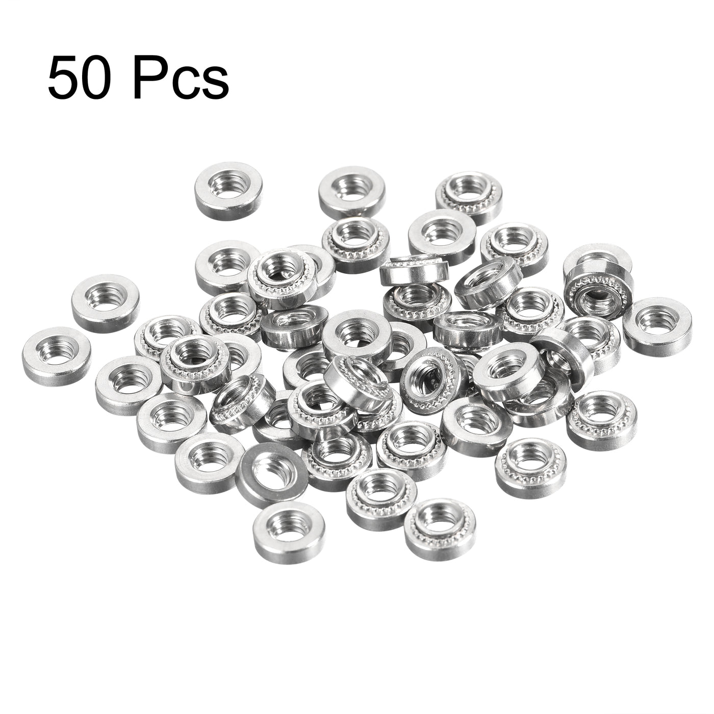 uxcell Uxcell Self -Clinching Nuts,#8-32x3.66mm Stainless Steel Rivet Nut Fastener 50pcs