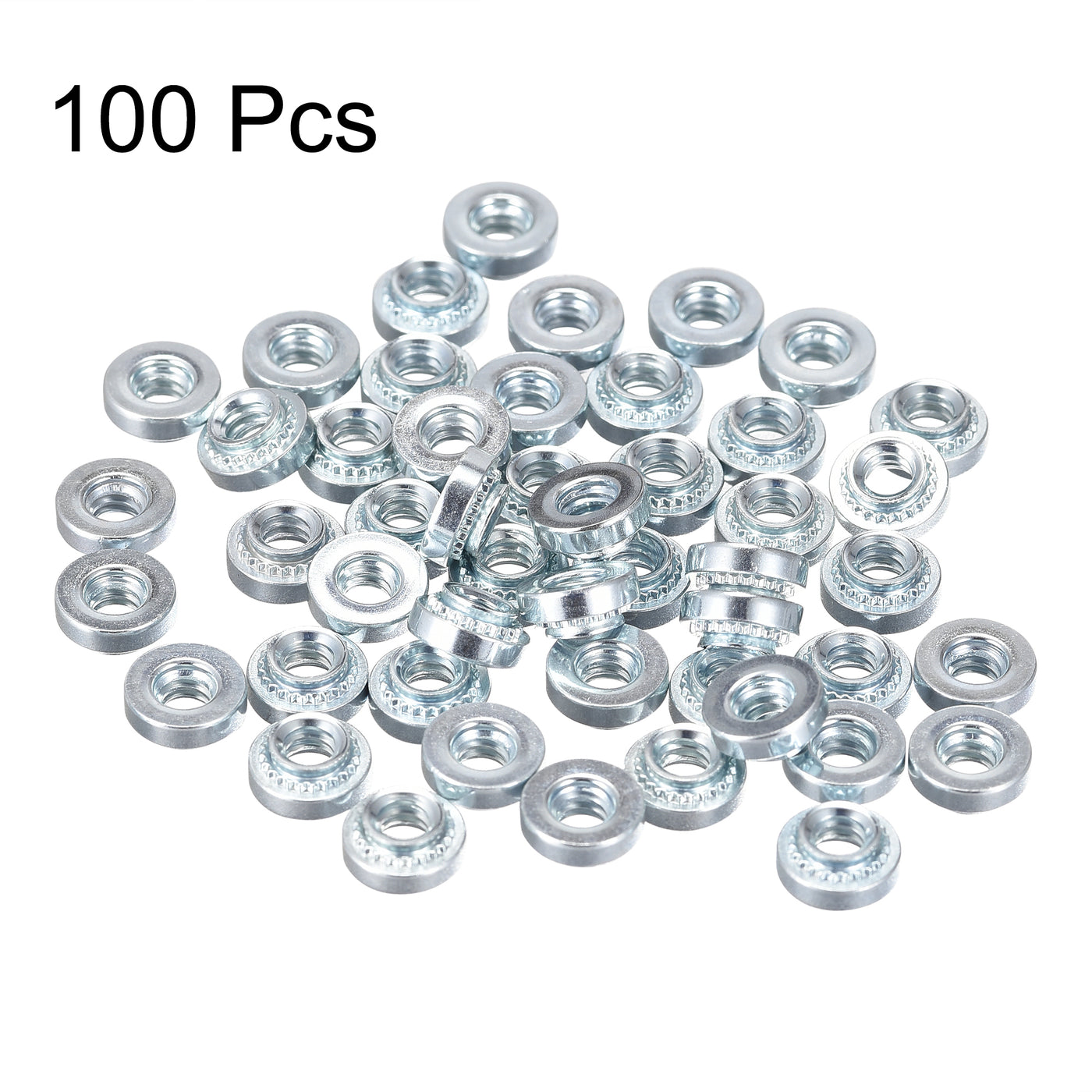 uxcell Uxcell Self -Clinching Nuts,#6-32x3.15mm Carbon Steel Rivet Nut Fastener 100pcs