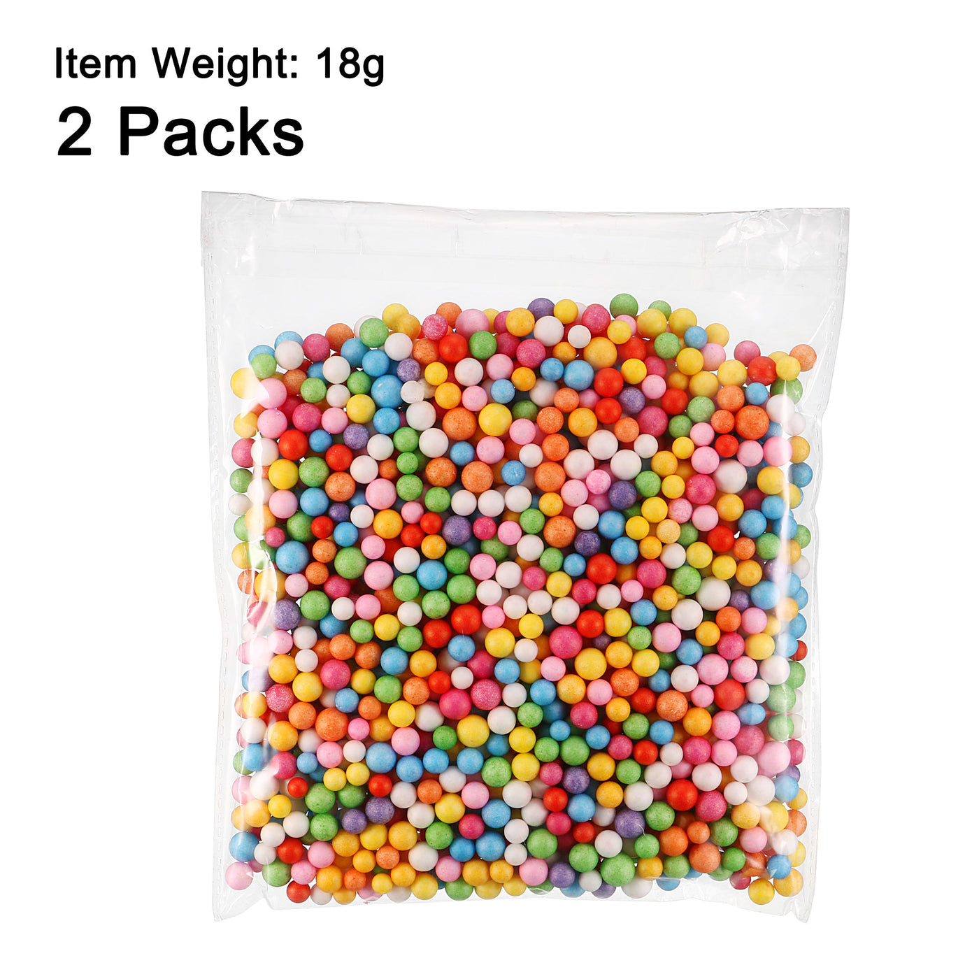 Uxcell Uxcell 4 Packs 0.3" Mixed Color Polystyrene Foam Round Balls Beads for Crafts, Fillings